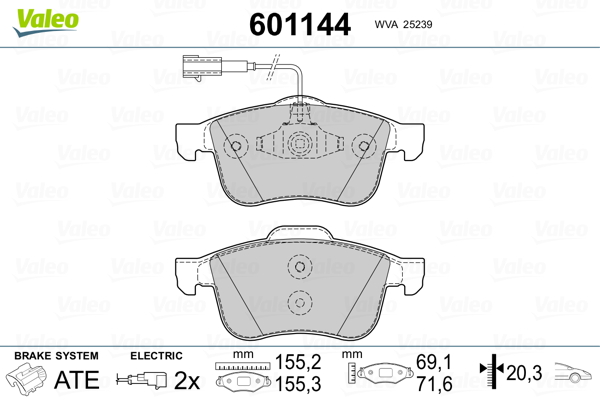 Valeo Remblokset 601144