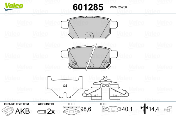 Valeo Remblokset 601285