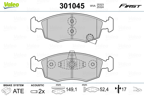 Valeo Remblokset 301045