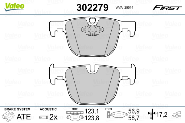 Valeo Remblokset 302279