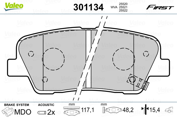 Valeo Remblokset 301134