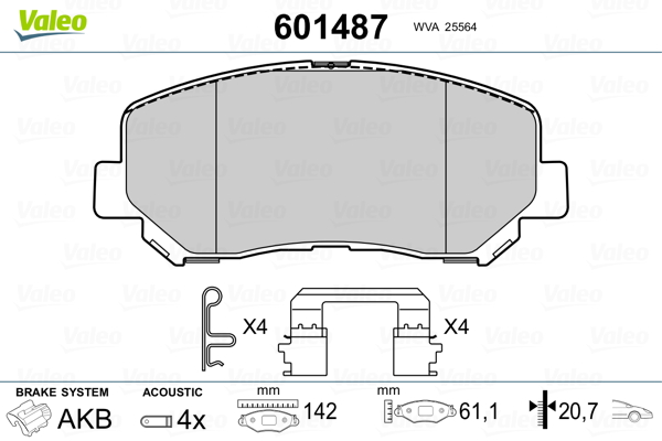 Valeo Remblokset 601487