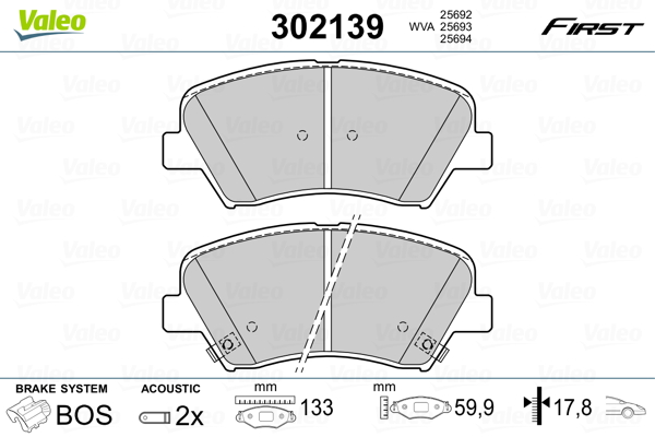 Valeo Remblokset 302139