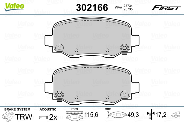 Valeo Remblokset 302166