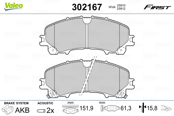 Valeo Remblokset 302167