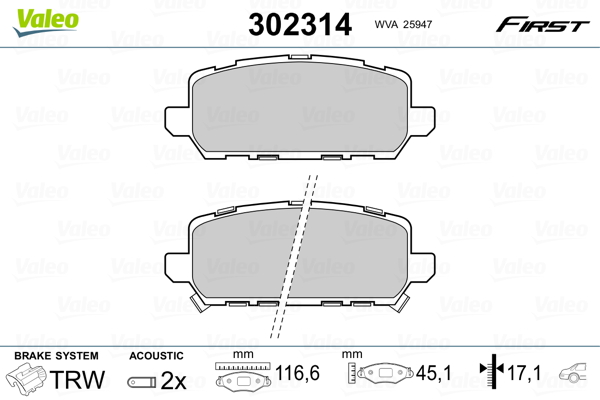 Valeo Remblokset 302314