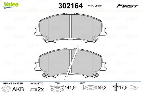 Valeo Remblokset 302164