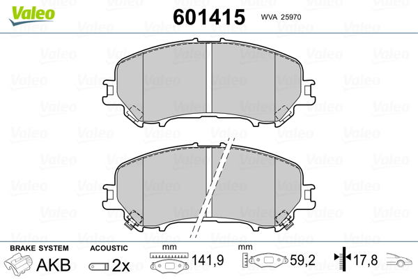 Valeo Remblokset 601415