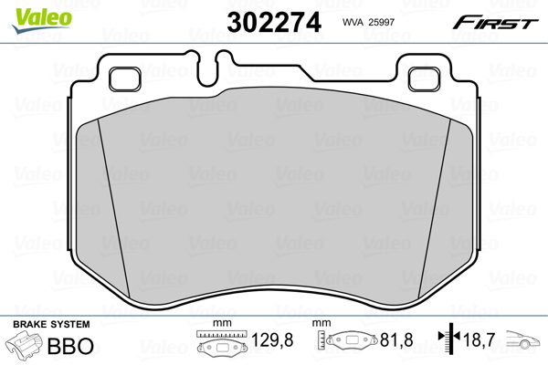 Valeo Remblokset 302274