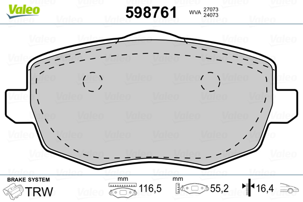 Valeo Remblokset 598761