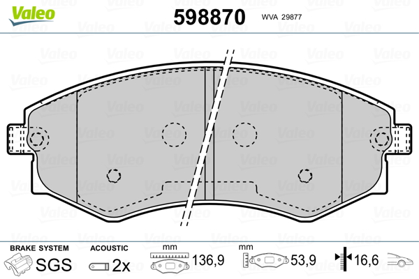 Valeo Remblokset 598870