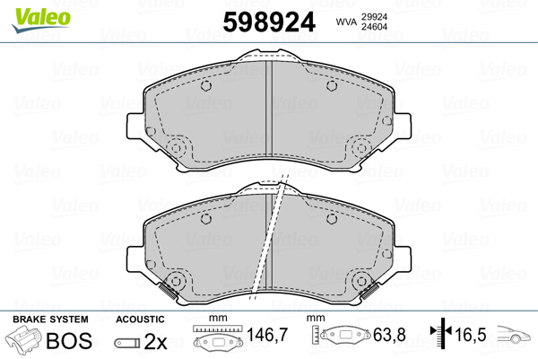 Valeo Remblokset 598924