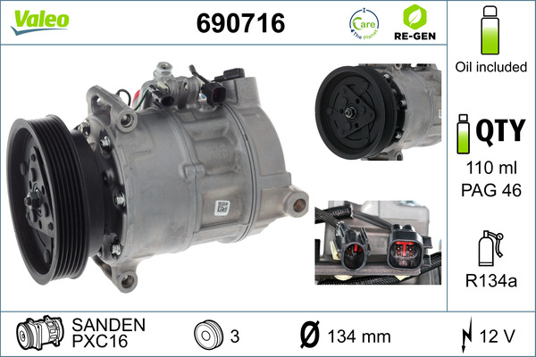 Valeo Airco compressor 690716