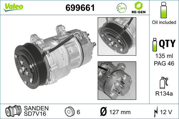 Valeo Airco compressor 699661