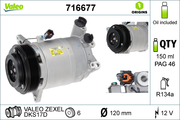 Valeo Airco compressor 716677