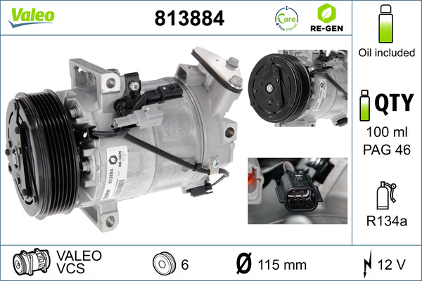 Valeo Airco compressor 813884