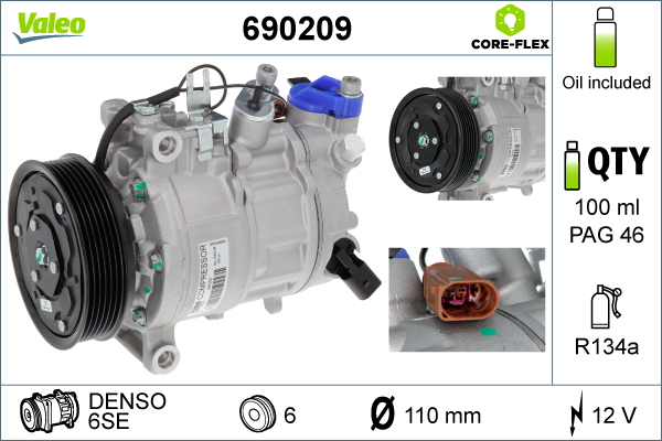 Valeo Airco compressor 690209