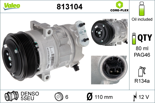 Valeo Airco compressor 813104