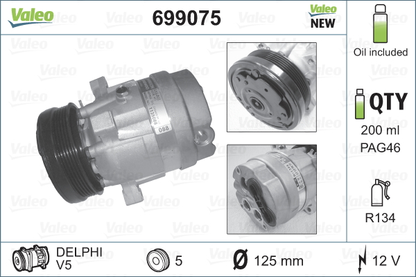 Valeo Airco compressor 699075