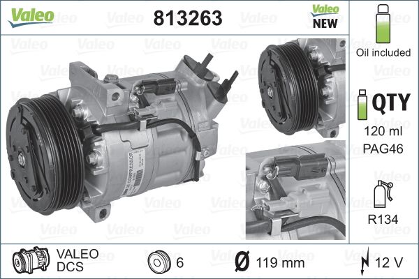 Valeo Airco compressor 813263