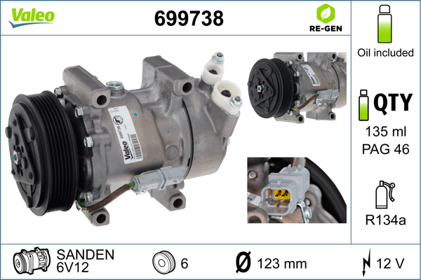 Valeo Airco compressor 699738