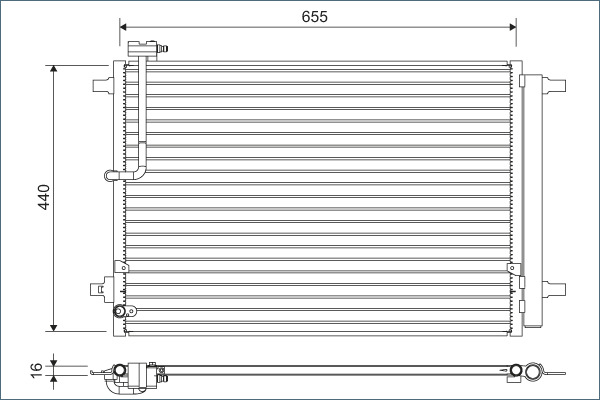 Valeo Airco condensor 822633