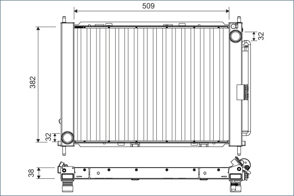 Valeo Koelmodule (radiateur+condensor) 822671