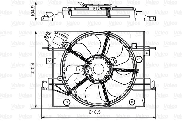 Valeo Ventilatorwiel-motorkoeling 696880