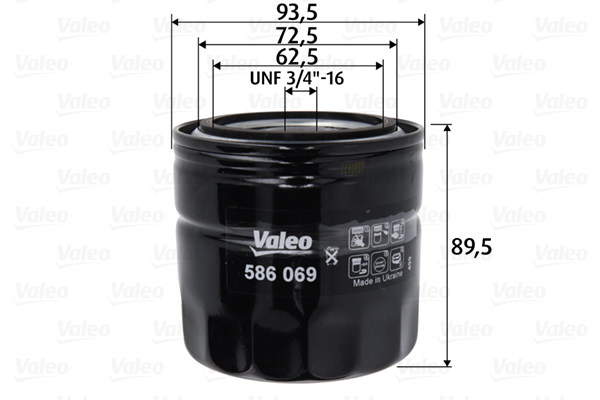 Valeo Oliefilter 586069