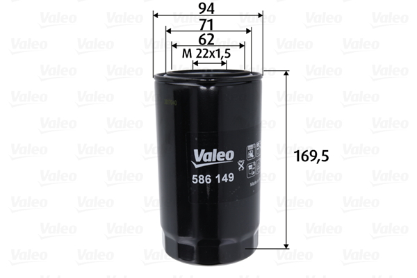 Valeo Oliefilter 586149