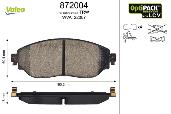 Valeo Remblokset 872004