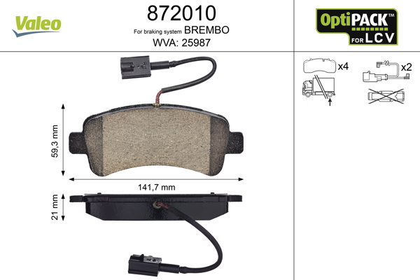 Valeo Remblokset 872010