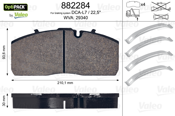 Valeo Remblokset 882284