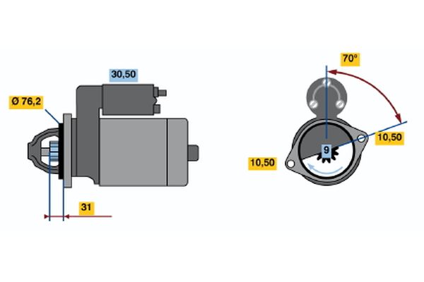 Bosch Starter 0 986 010 340