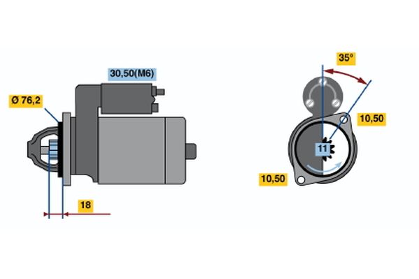 Bosch Starter 0 001 107 107