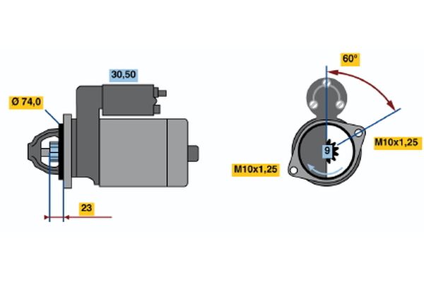 Bosch Starter 0 001 108 118