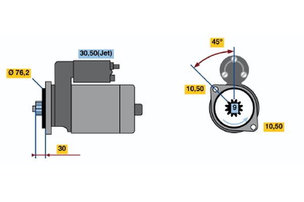 Bosch Starter 0 001 124 013