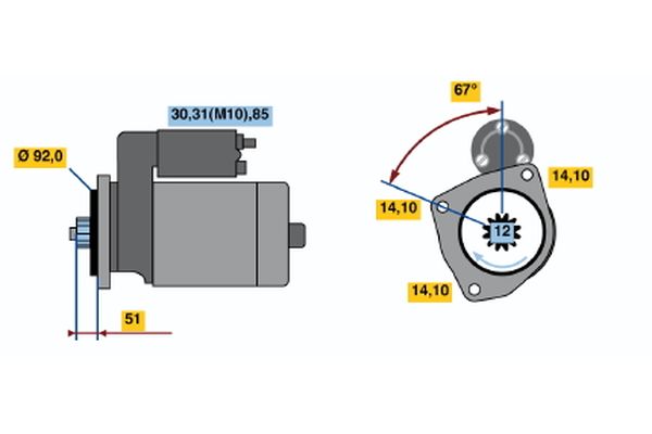 Bosch Starter 0 001 330 017