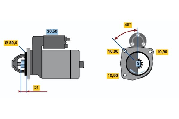 Bosch Starter 0 986 011 130