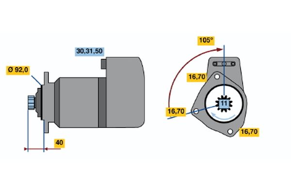 Bosch Starter 0 986 017 250