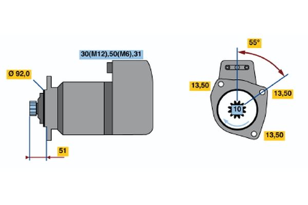 Bosch Starter 0 001 417 076