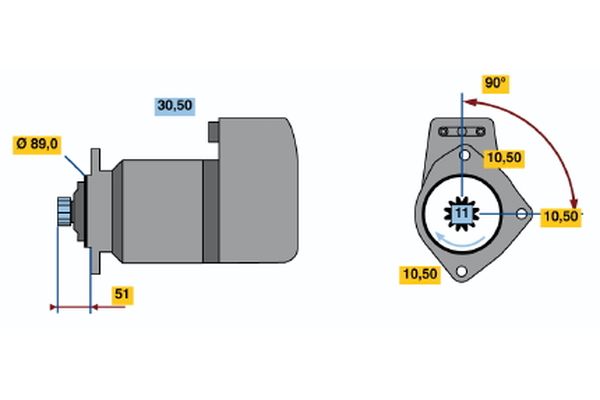 Bosch Starter 0 986 011 590