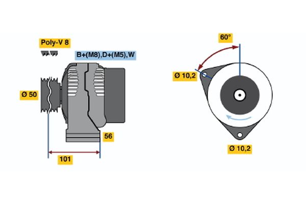 Bosch Alternator/Dynamo 0 986 037 380