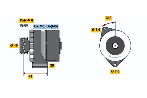 Bosch Alternator/Dynamo 0 120 468 049