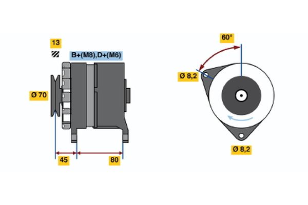 Bosch Alternator/Dynamo 0 120 468 074