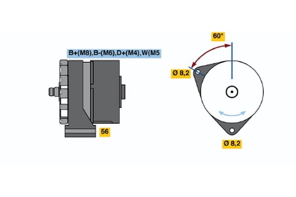 Bosch Alternator/Dynamo 0 120 469 043