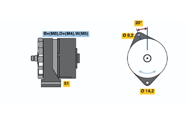 Bosch Alternator/Dynamo 0 120 489 303