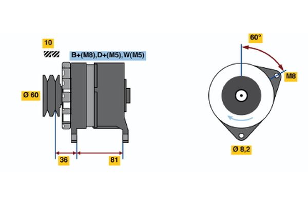 Bosch Alternator/Dynamo 0 986 034 140