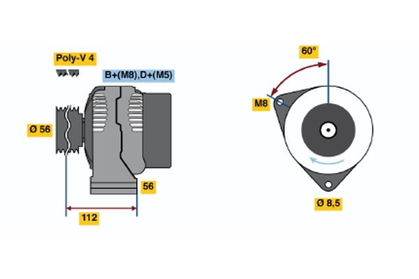 Bosch Alternator/Dynamo 0 986 039 280