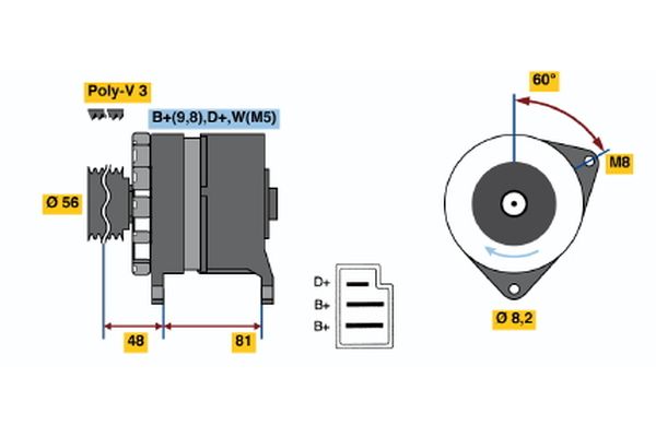 Bosch Alternator/Dynamo 0 986 036 060